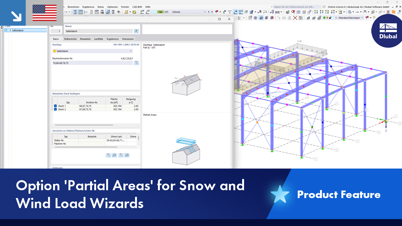 Applying Snow and Wind Loads to Partial Areas | Product Feature