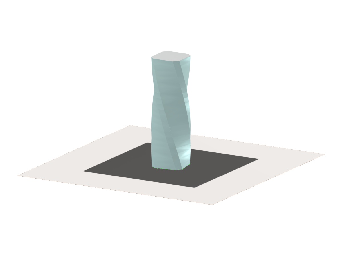 Model 006027 | KB 1967 | Modern high-rise building with glass facade and soil massif