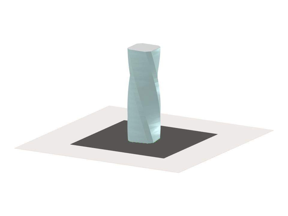 Model 006027 | KB 1967 | Modern high-rise building with glass facade and soil massif