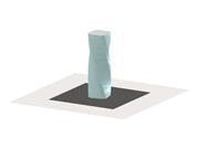 Model 006027 | KB 1967 | Modern high-rise building with glass facade and soil massif