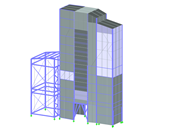Spacious steel structure of a grain drying tower for efficient use in agriculture.