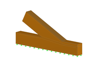 Detailed view of a timber face staggered joint with true-to-scale display.