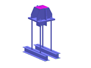 Image of a column base with an anchorage for structural stability.