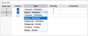 Selecting Type for Rule