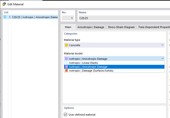 Renamed material model: Anisotropic | Damage -> Isotropic | Anisotropic Damage