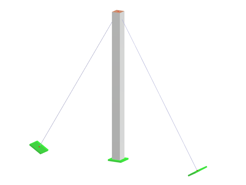 Model 006062 | Concrete Column Supported by Cables