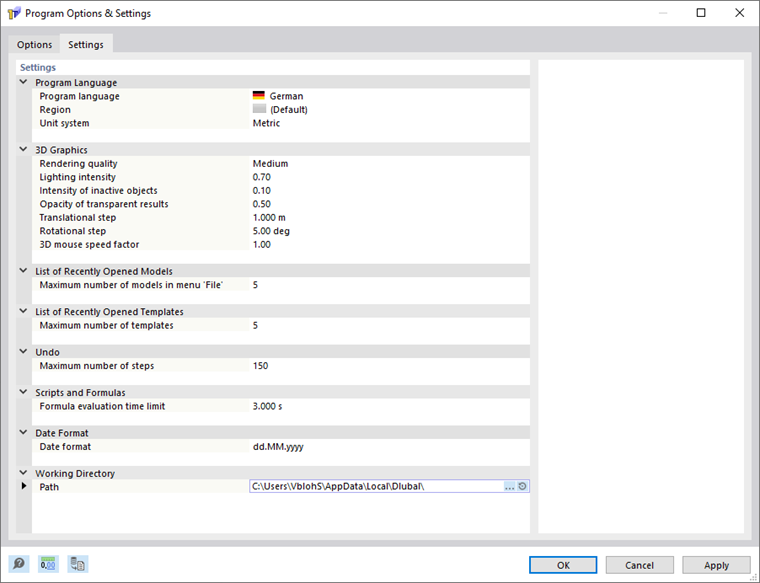 Setting Working Directory