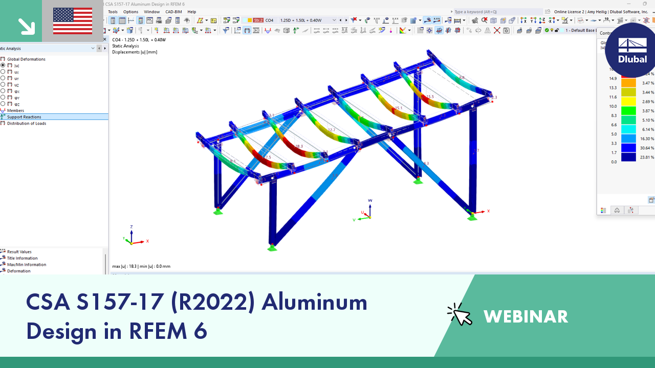 Free Webinar | CSA S157-17 (R2022) Aluminum Design in RFEM 6 (USA)