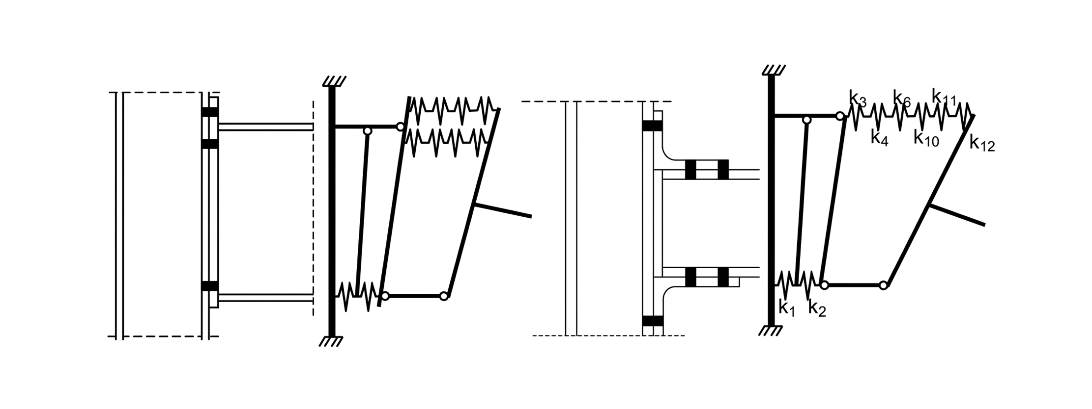 Structural model demonstrating endplate and top-and-seat angle connections following Eurocode 3 Annex J.