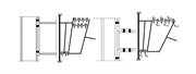 Structural model demonstrating endplate and top-and-seat angle connections following Eurocode 3 Annex J.