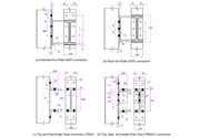 Details of the joints used in the tested specimens shown for structural analysis.