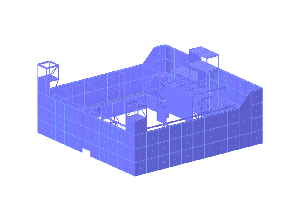 Close-up of a steel structure from the game Bent on Destruction, Level “Earth”.