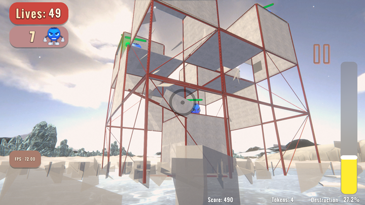 Defense tower in a digital level, created by Impulse Control.