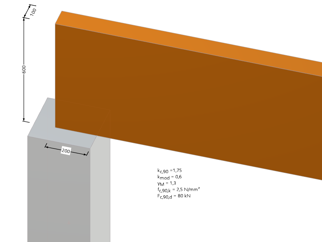 Beam on column
