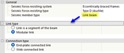 Defining Parameters for Component of Type "Link Beam"