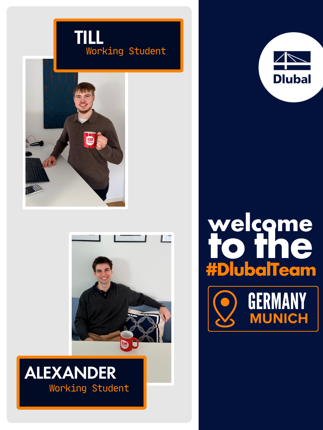 New colleagues Till and Alex