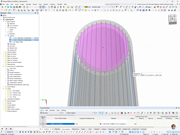 Connection of reinforcement bars and tendons in quadrilateral surfaces, ideal for conical or cylindrical structures.