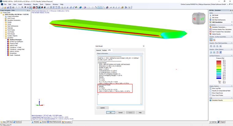Drag Force in RWIND