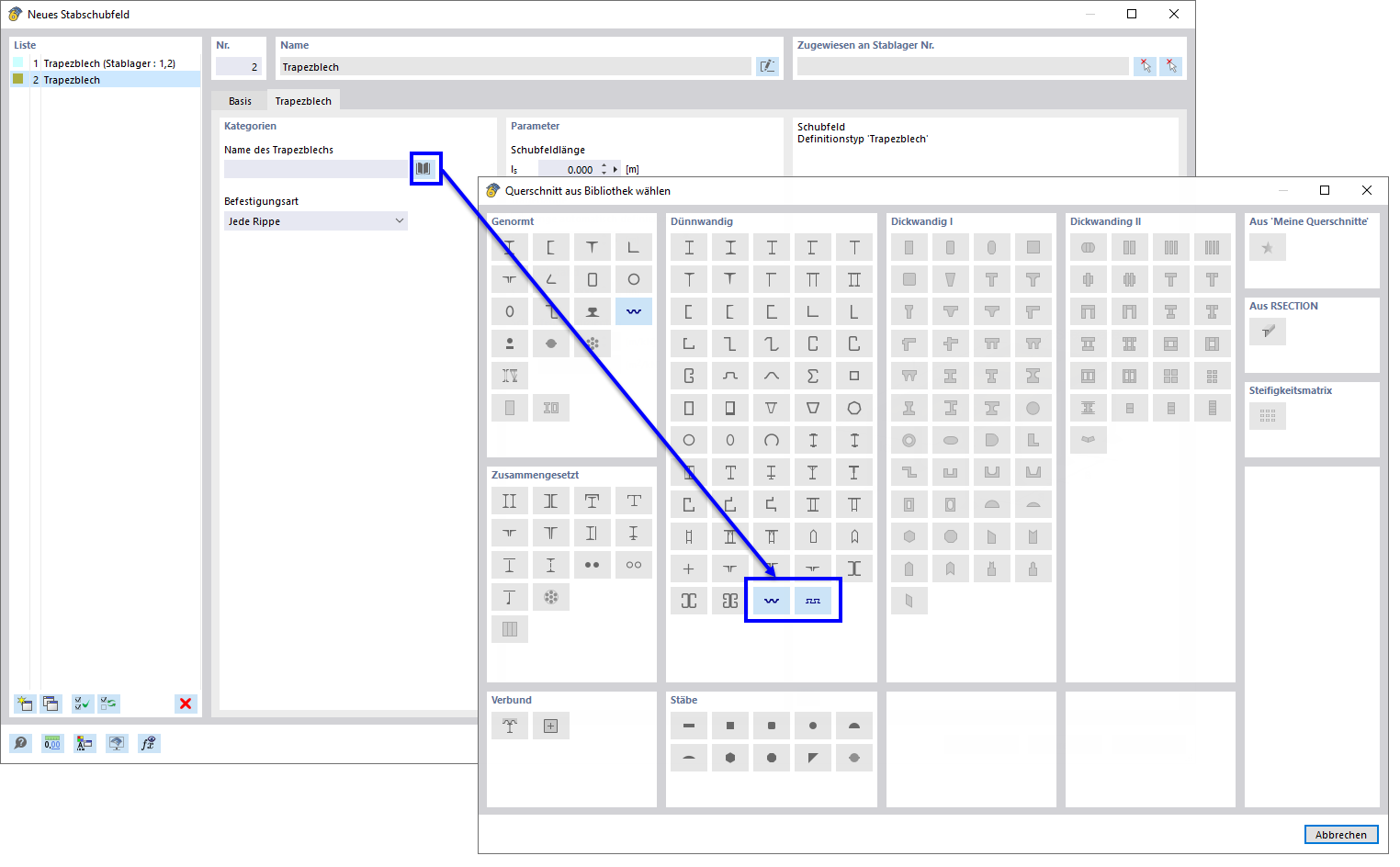 New member shear panel
