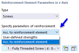 Select reinforcement element