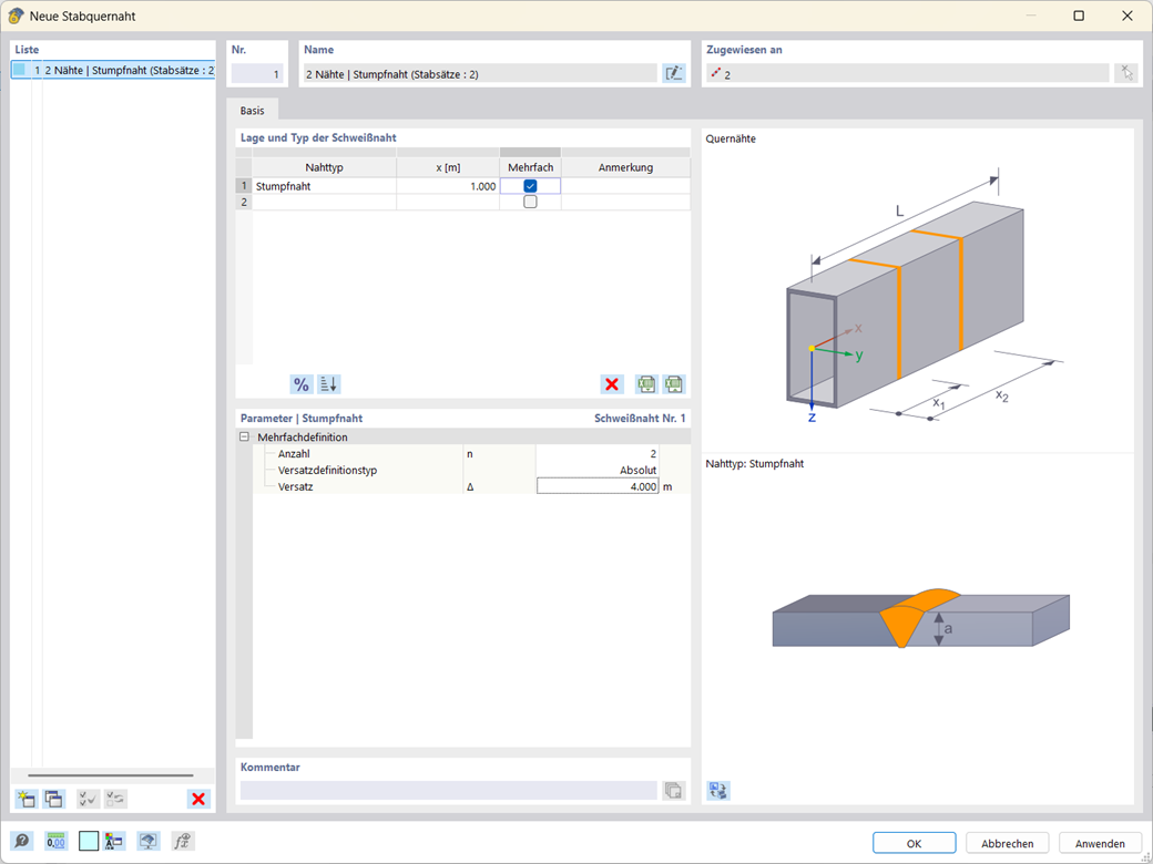 Consideration of member fillet welds according to ADM in RFEM and RSTAB