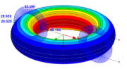 Von Mises stress distribution in RFEM