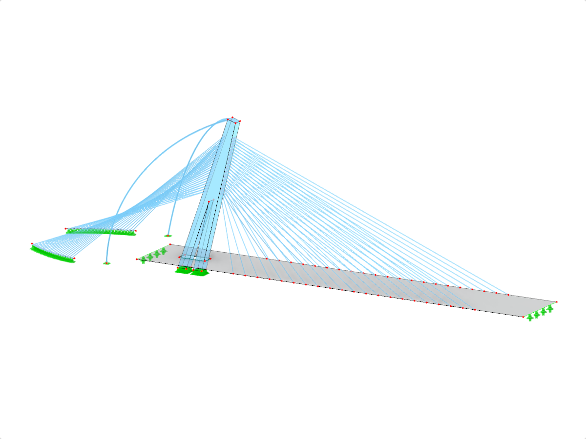 A contemporary asymmetrical cable-stayed bridge featuring a single pylon, designed for efficient load distribution through cables anchored at varying angles.
Tags
Asymmetrical bridge, Cable-stayed bridge, Single pylon, Modern bridge design, Structural engineering
Image Description
An asymmetrical single-pylon cable-stayed bridge showcases modern engineering and architectural innovation. The bridge uses cables anchored at different angles to balance forces efficiently, contributing to its unique appearance and structural integrity. The design highlights the interaction between form and function, essential in modern bridge construction.