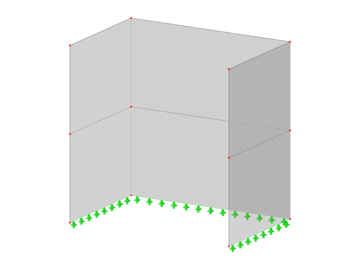 Structural analysis of a C-shaped wall stack with varying number of stories. Focused on architectural integrity and load distribution.