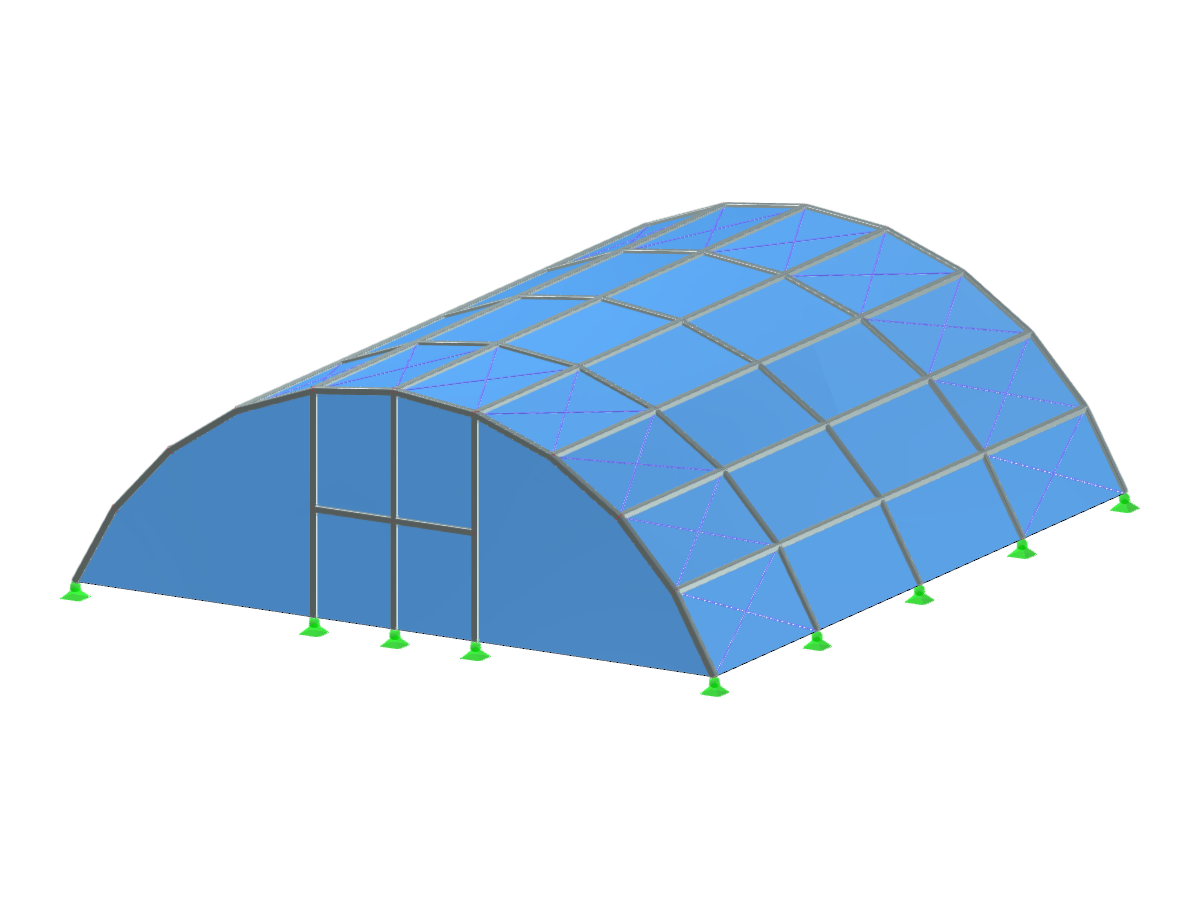 The architecture and structural design of a tent hall, highlighting its support systems and spatial layout.
