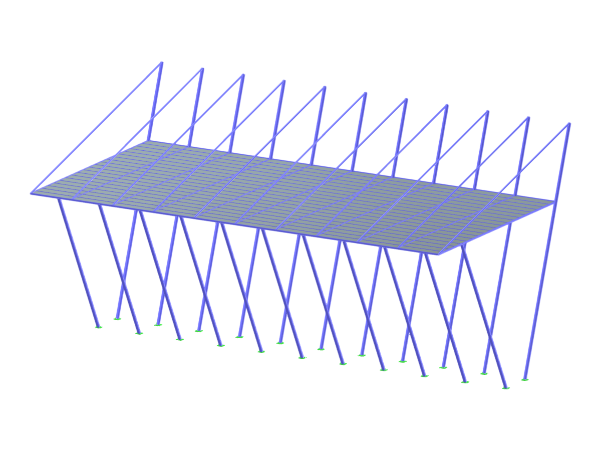 Design and construction details of a steel shelter showcasing structural elements and engineering precision.
