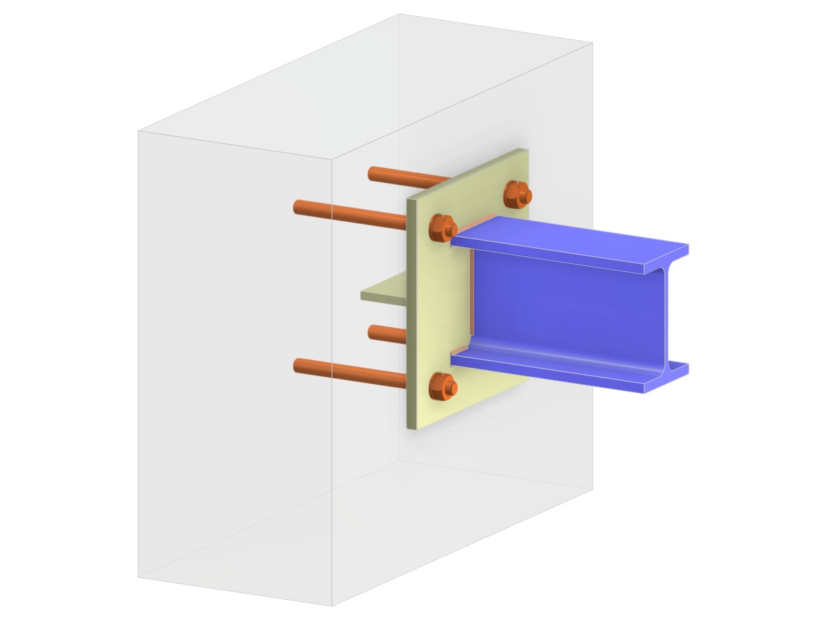 Model 006233 | Beam Anchoring | Vertical Extended Base Plate and Shear Lug