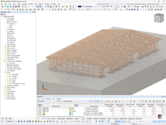 Presentation of a glued laminated timber hall in Ukraine, modeled in RFEM.