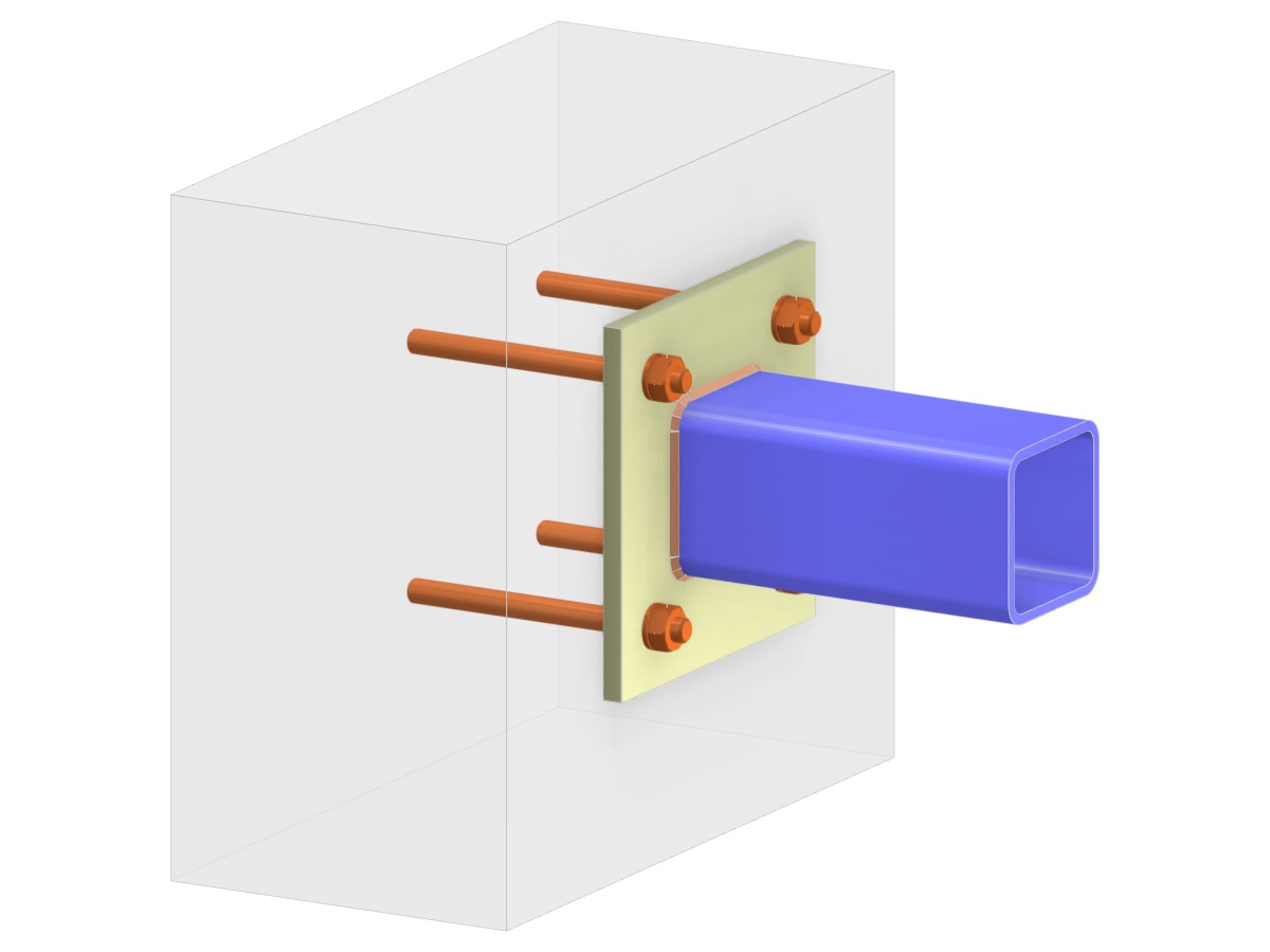 Model 006236 | Beam Anchoring | Vertical Extended Base Plate