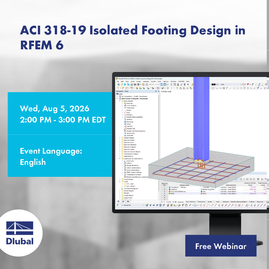 ACI 318-19 Isolated Footing Design in RFEM 6