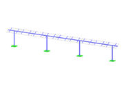 Detail view of a steel supporting structure for photovoltaic systems, offering corrosion resistance and mechanical stability.