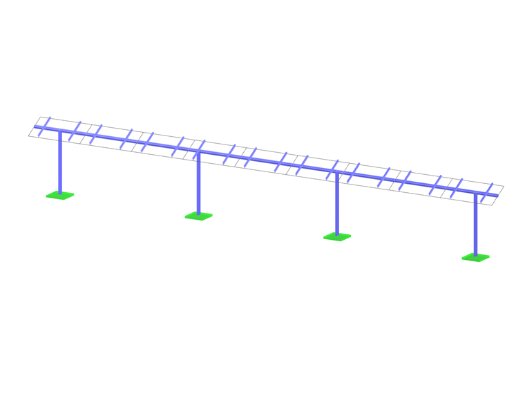 Detail view of a steel supporting structure for photovoltaic systems, offering corrosion resistance and mechanical stability.