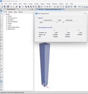 Visualization of column shortening illustrating how reinforcement affects inelastic parts in structural analysis.