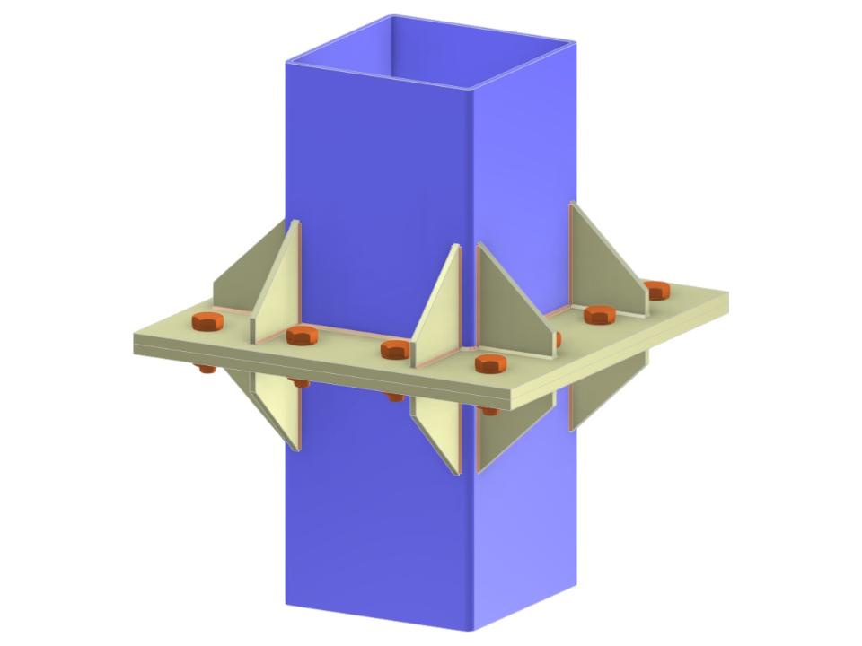 Model 006275 | Column Splice with Extended End Plate to Plate and Ribs