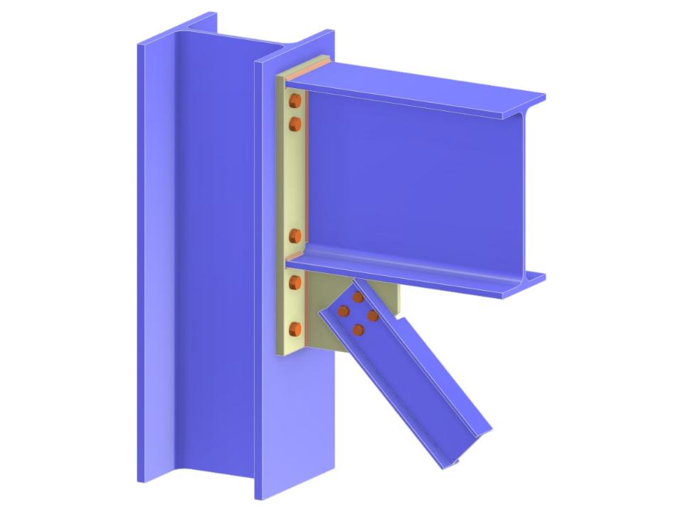 Beam and Diagonal Brace to Column Flange Connection | 6380