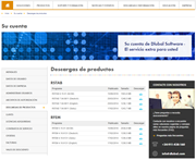 Su cuenta - Página web de descargas de productos