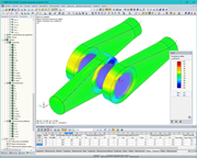 Conexión de barras a tracción - tensiones en sólido