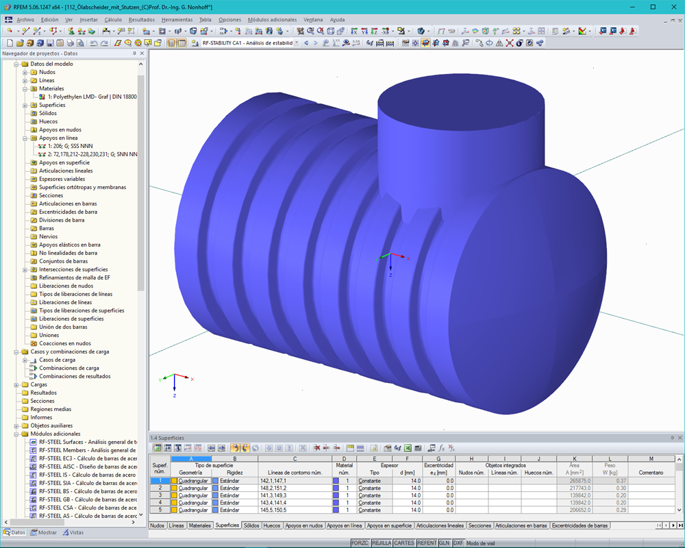 Separador hecho de PE | Prof. Dr.-Ing. G. Nonhoff