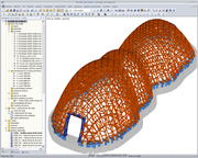Estructura del pabellón Buga compuesta de 6.000 barras de madera ((C) www.fh-koblenz.de)