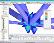 Uniones en estructura de barras - tensiones de sólido