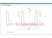 Bewehrungsplan - Schnitt Köchermitte, Blickrichtung in x