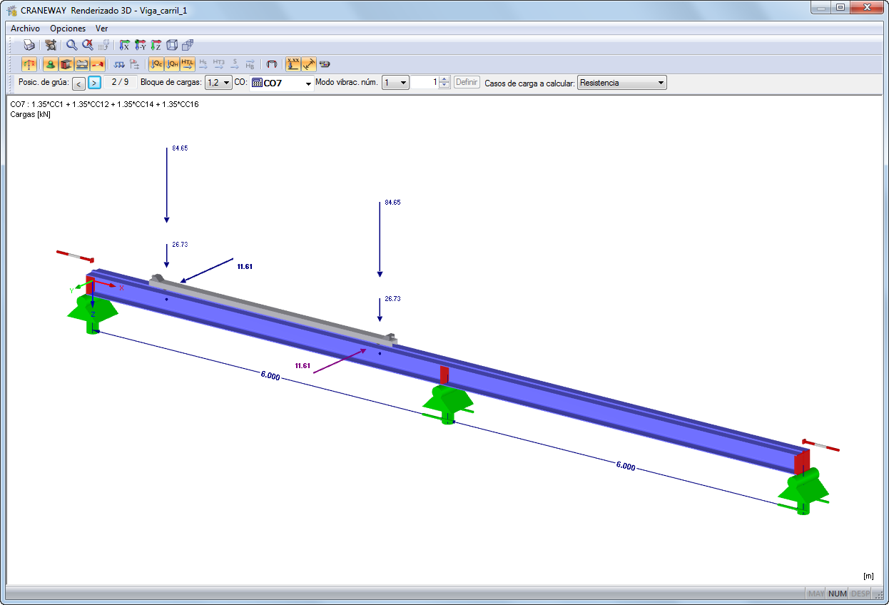 3D-Rendering des Kranbahnträgers