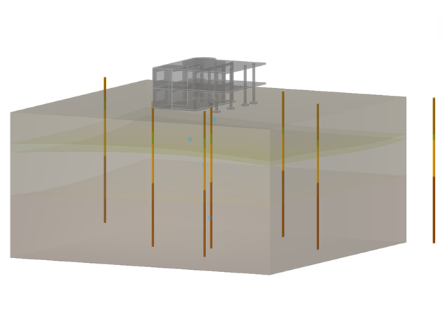 RFEM-Zusatzmodul Geotechnische Analyse | Determinación de los parámetros de la cimentación basados en los datos del suelo