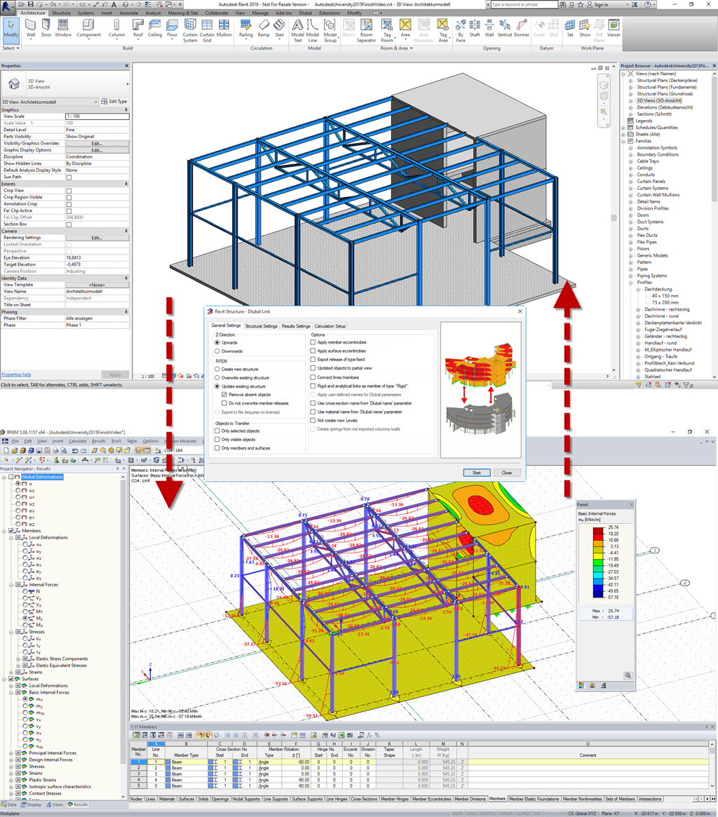 Interfaz entre RFEM y Revit
