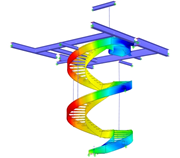 Estructura de escalera de acero