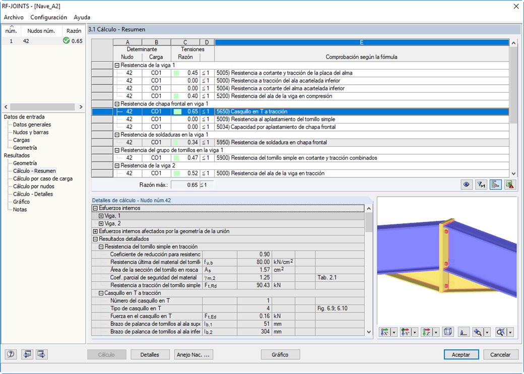 Maske 3.1 Nachweise - Zusammenfassung